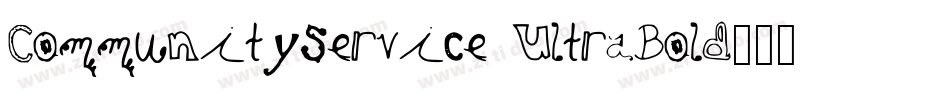 CommunityService UltraBold字体转换